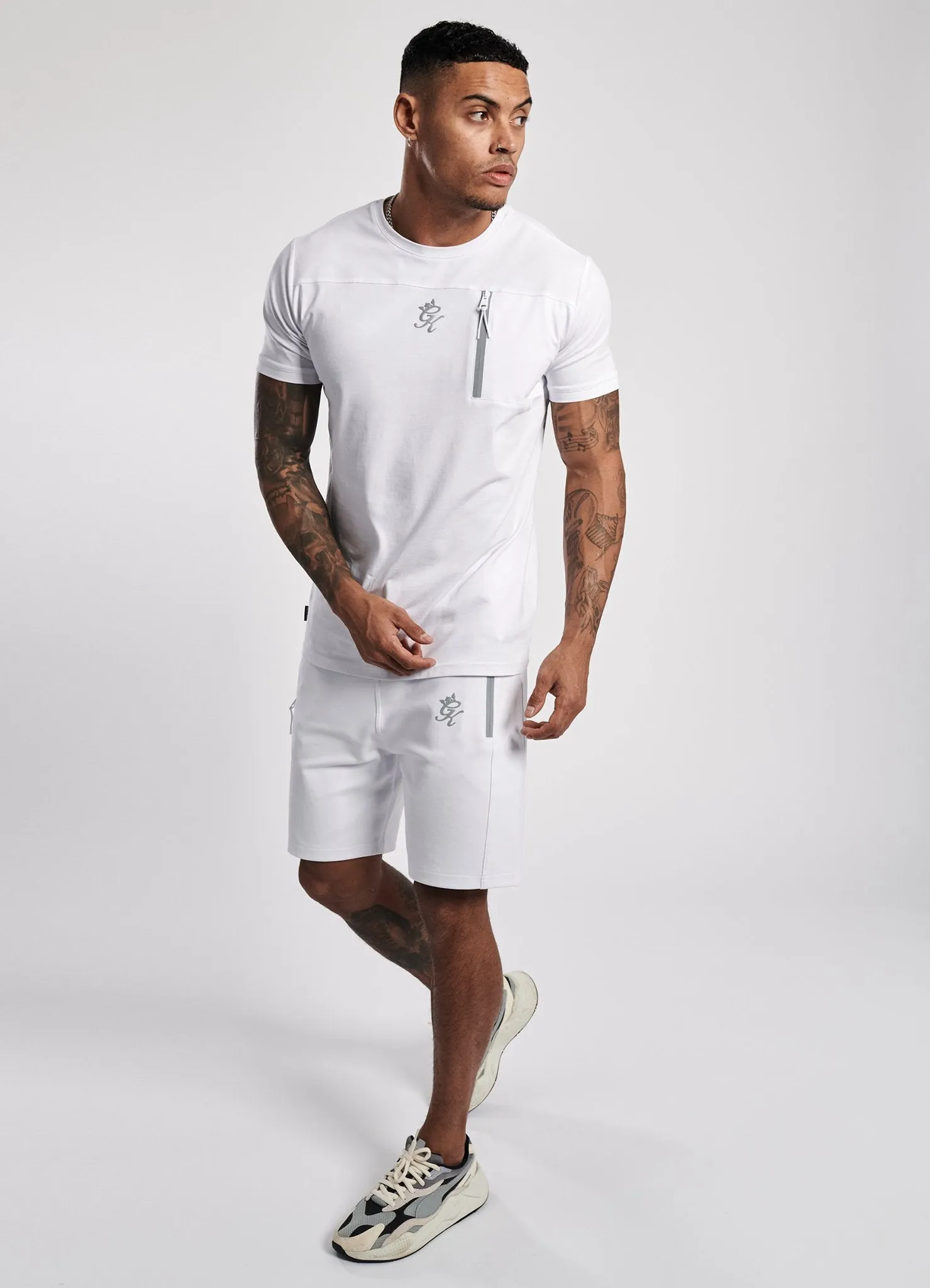 Gym King Miles Tee - White/Reflective