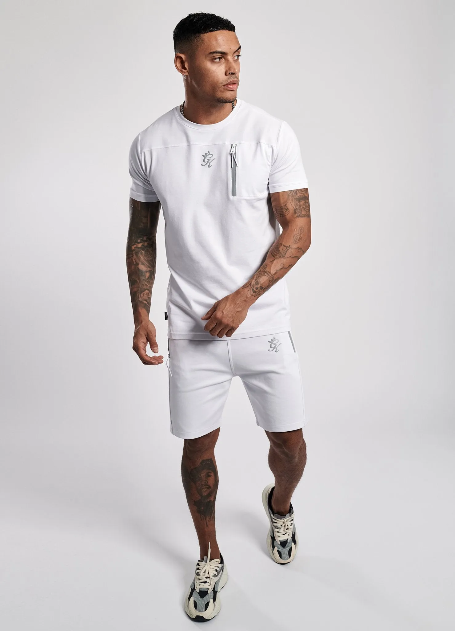 Gym King Miles Tee - White/Reflective