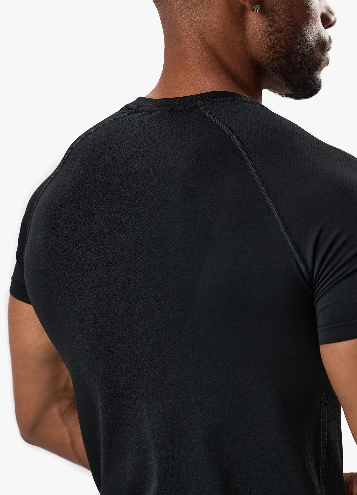 Gym King Seamless Tee - Black