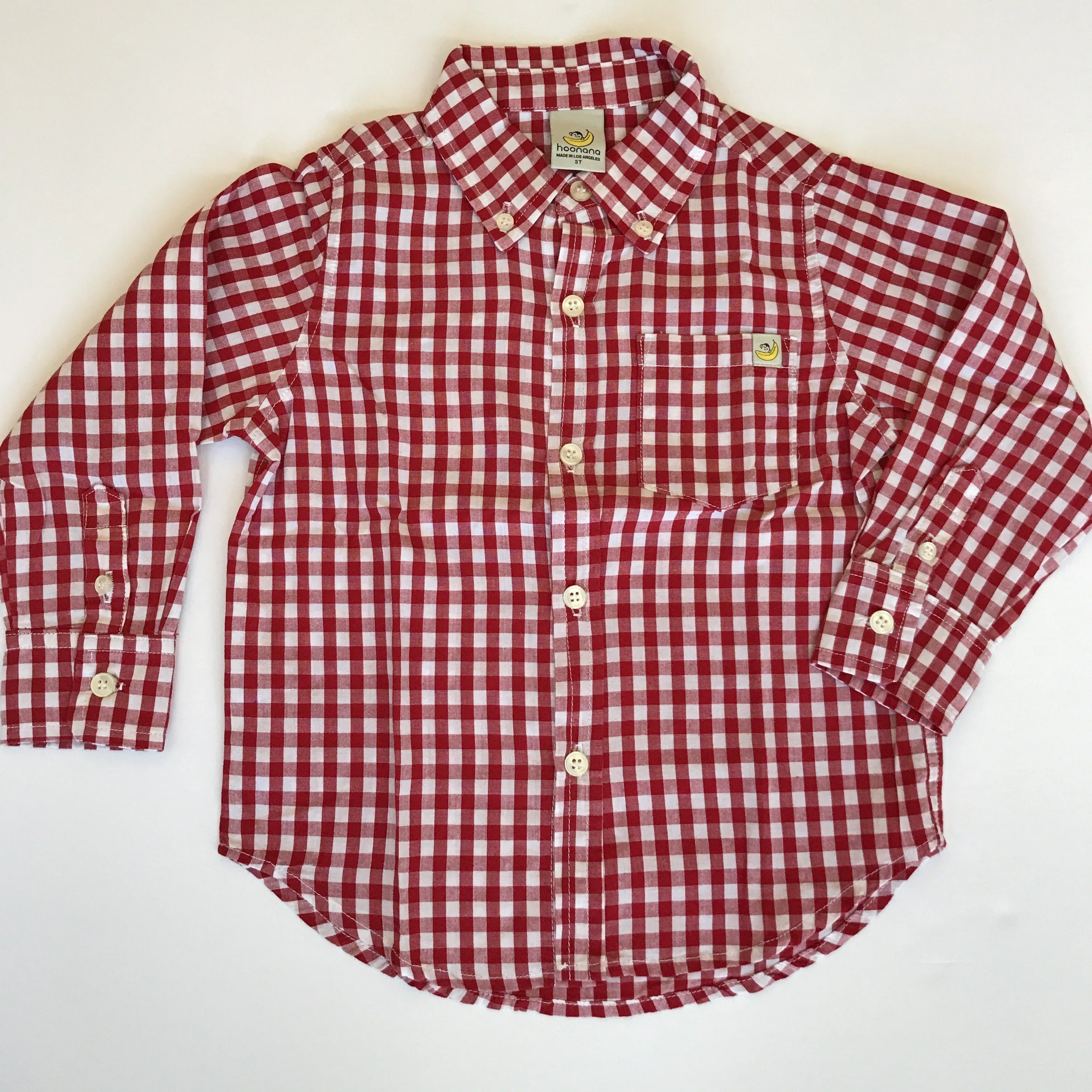 Hoonana Red Checker Dress Shirt