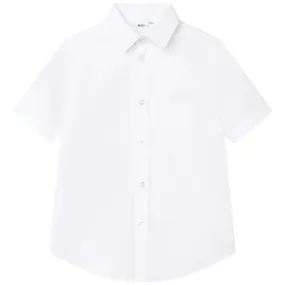 Hugo Boss Boys S/S Dress Shirt_ White J25N63-10B