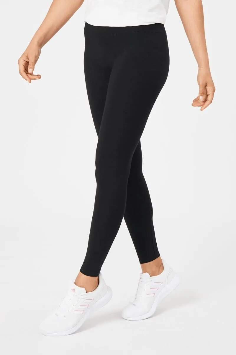 INSPORT WOMEN'S ESSENTIAL FULL LENGTH BLACK TIGHTS