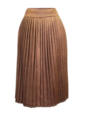 Jamie Bronze Pleated Skirt