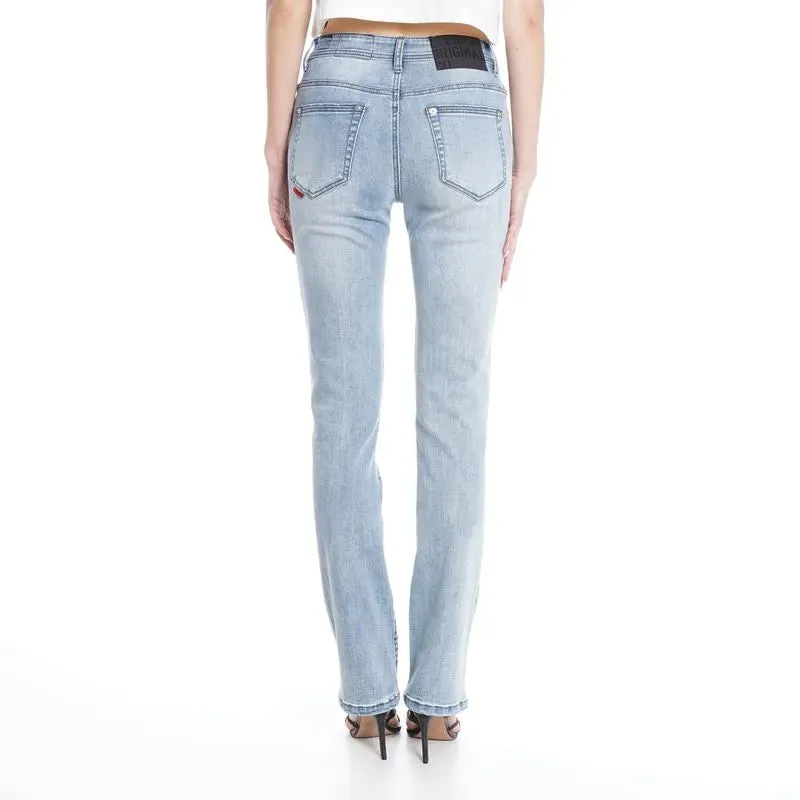 Jeans Mujer Jess Tiro Medio Skinny Flare