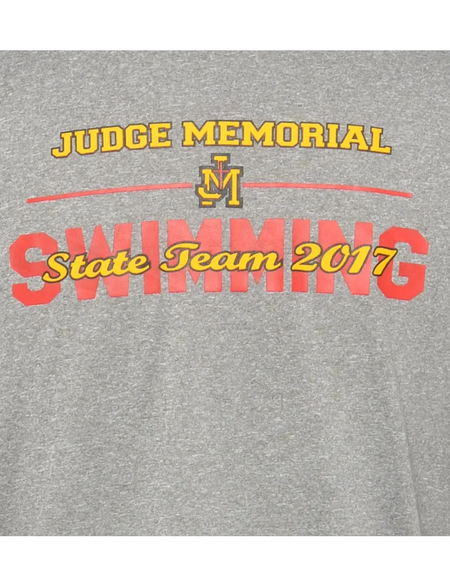 Judge Memorial State Team Swimming Printed T-shirt - L