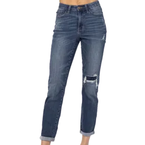 Judy Blue Women's Curvy High Rise Relaxed Fit Jeans