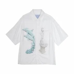 Jungles Ornaments Button Up Shirt (White)