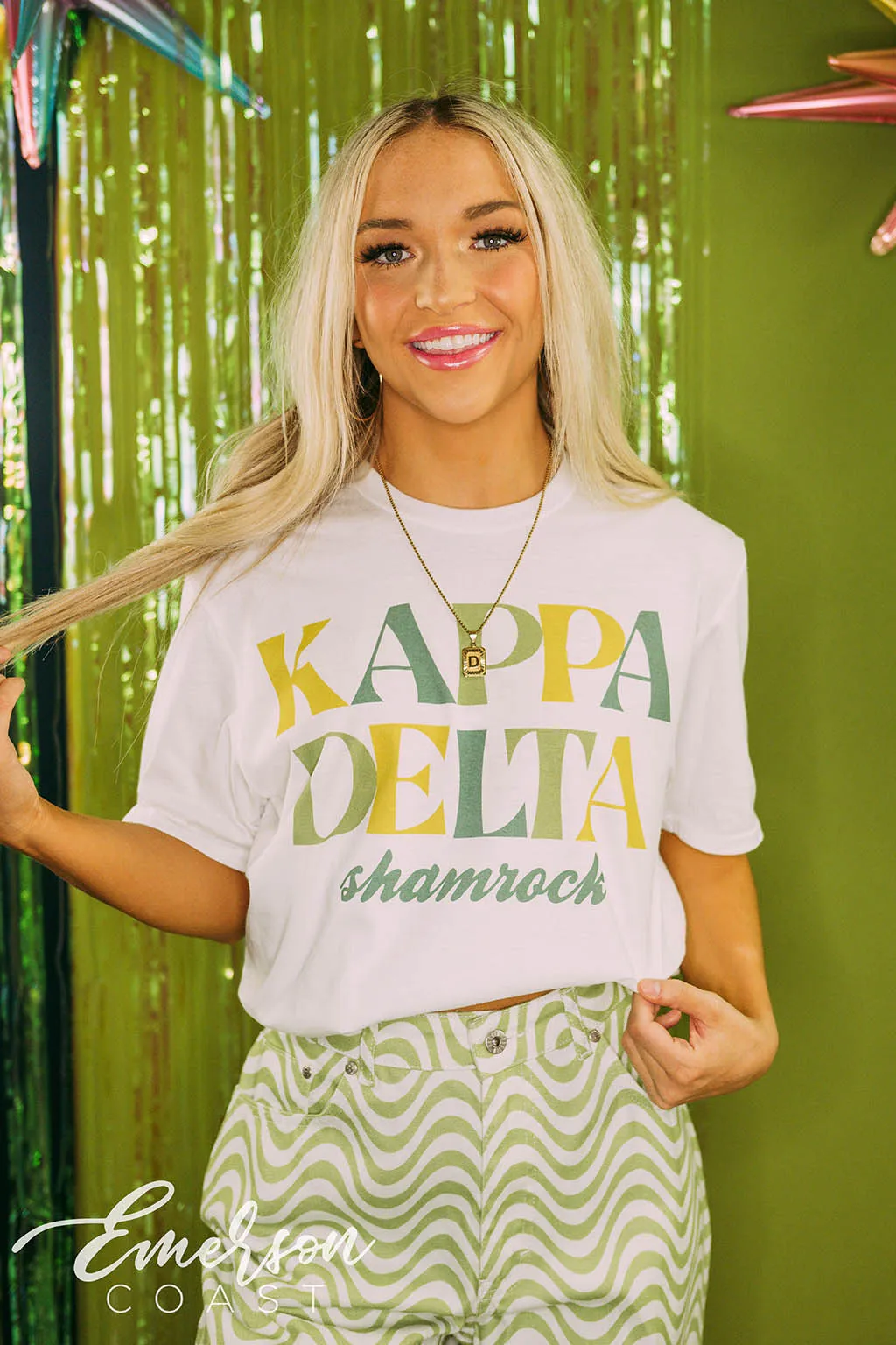 Kappa Delta Philanthropy Shamrock Monochromatic Tee