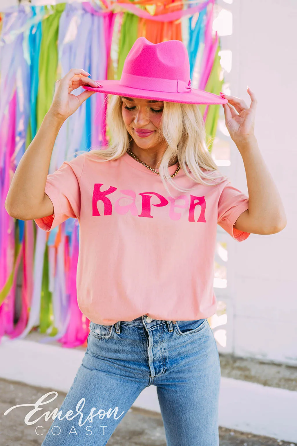 Kappa Monochromatic Pink Tee