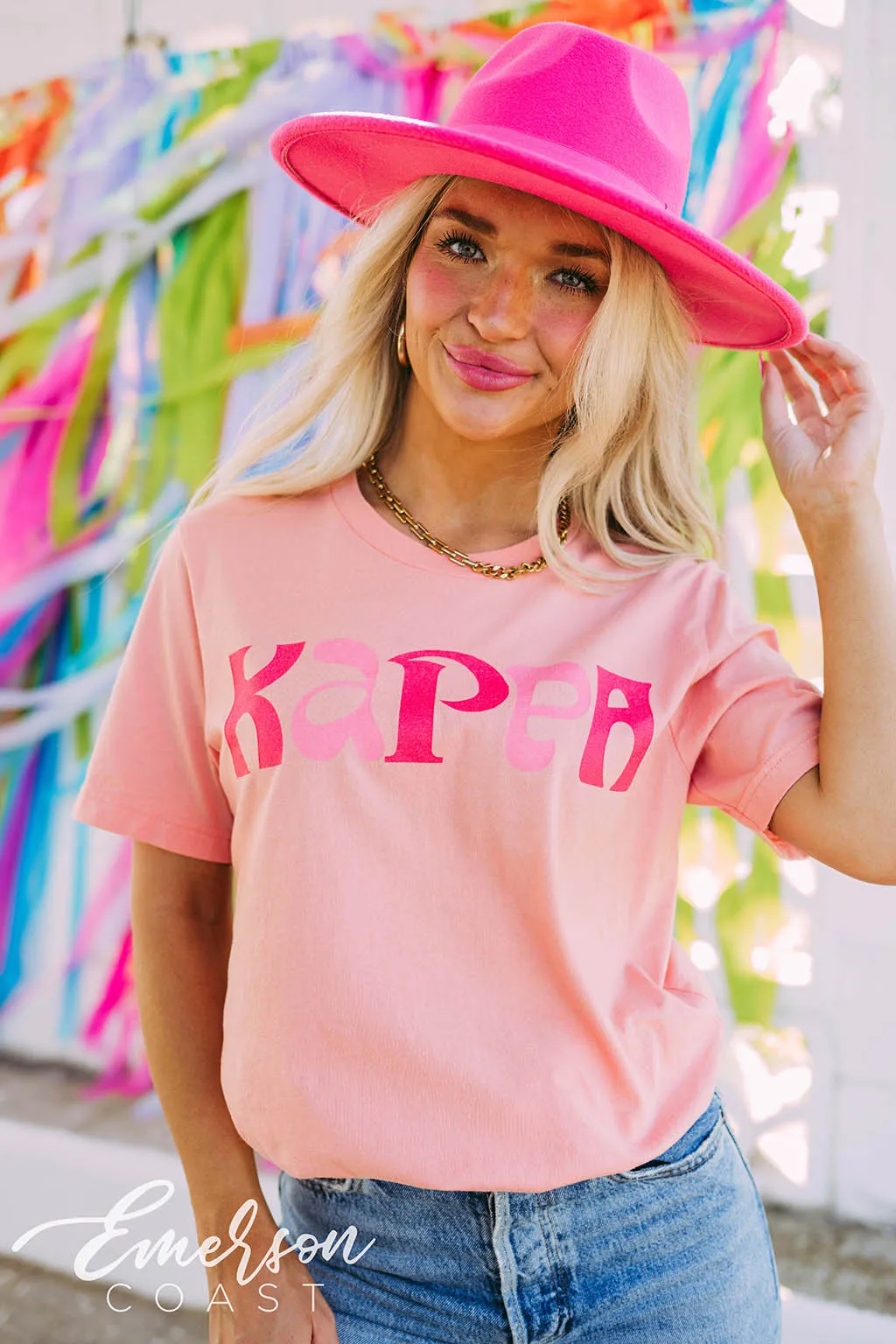 Kappa Monochromatic Pink Tee