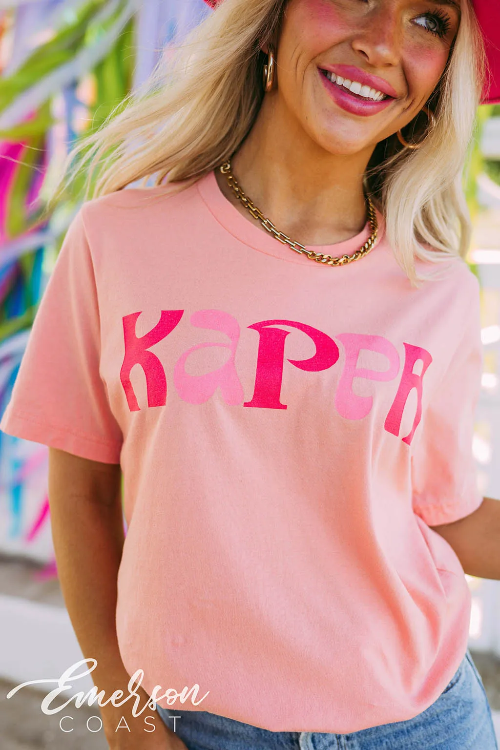 Kappa Monochromatic Pink Tee