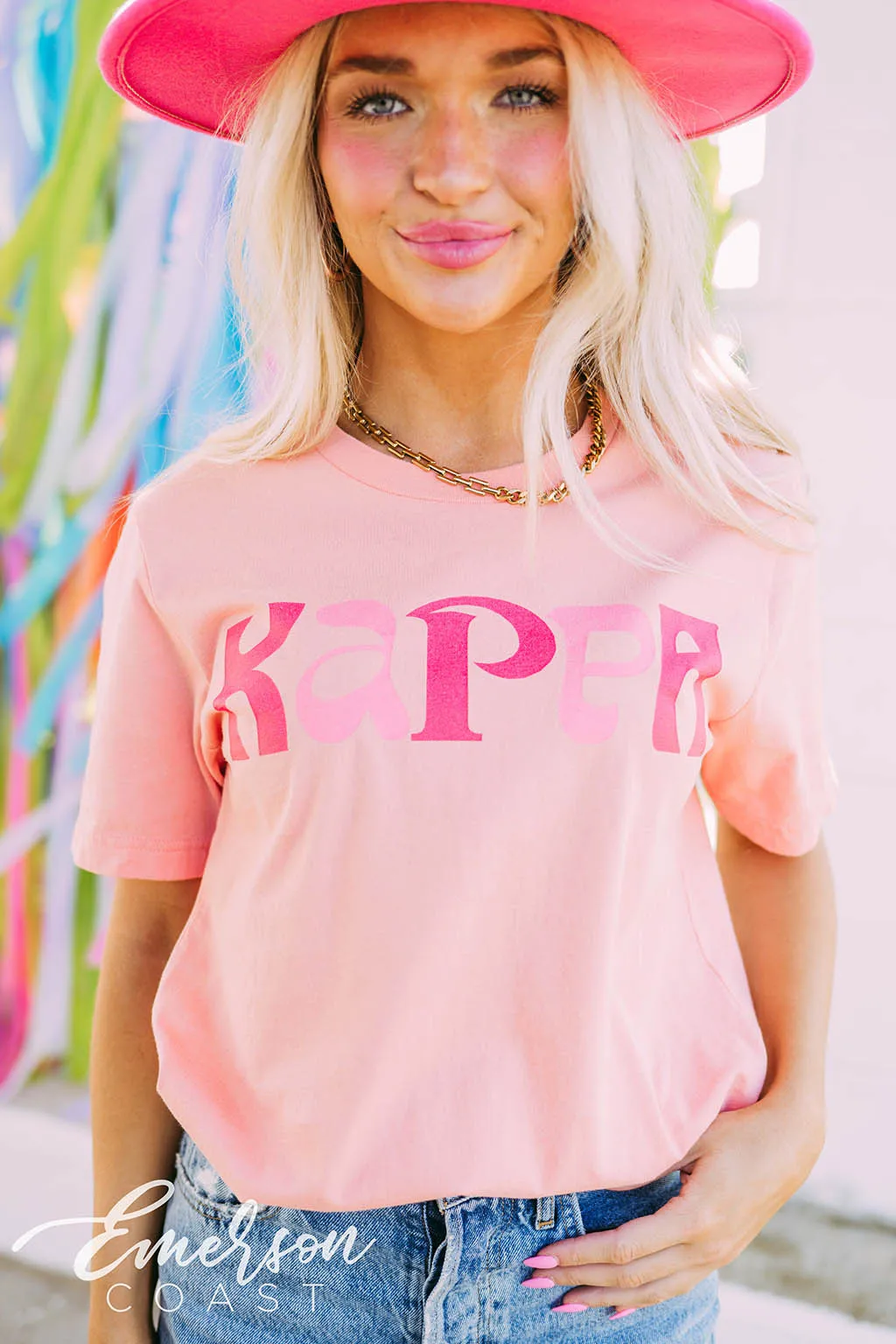 Kappa Monochromatic Pink Tee