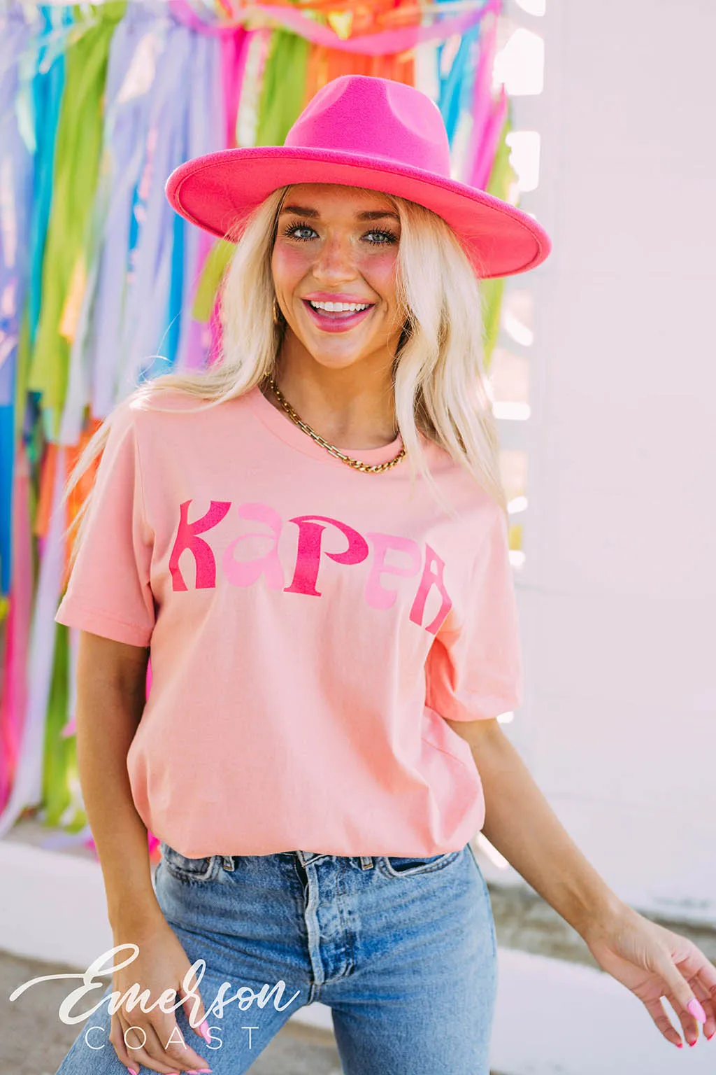 Kappa Monochromatic Pink Tee