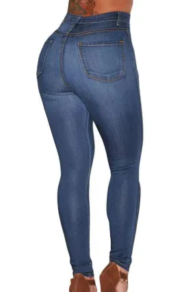 Ladies High-Waist Stretch Jeans