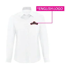 LADIES' PREMIUM BUTTON DOWN SHIRT (ENGLISH LOGO)