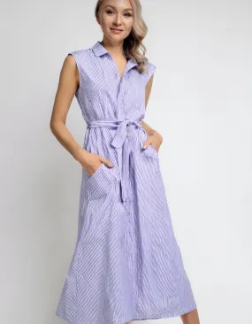 Lavender Eyelet Shirt Dress