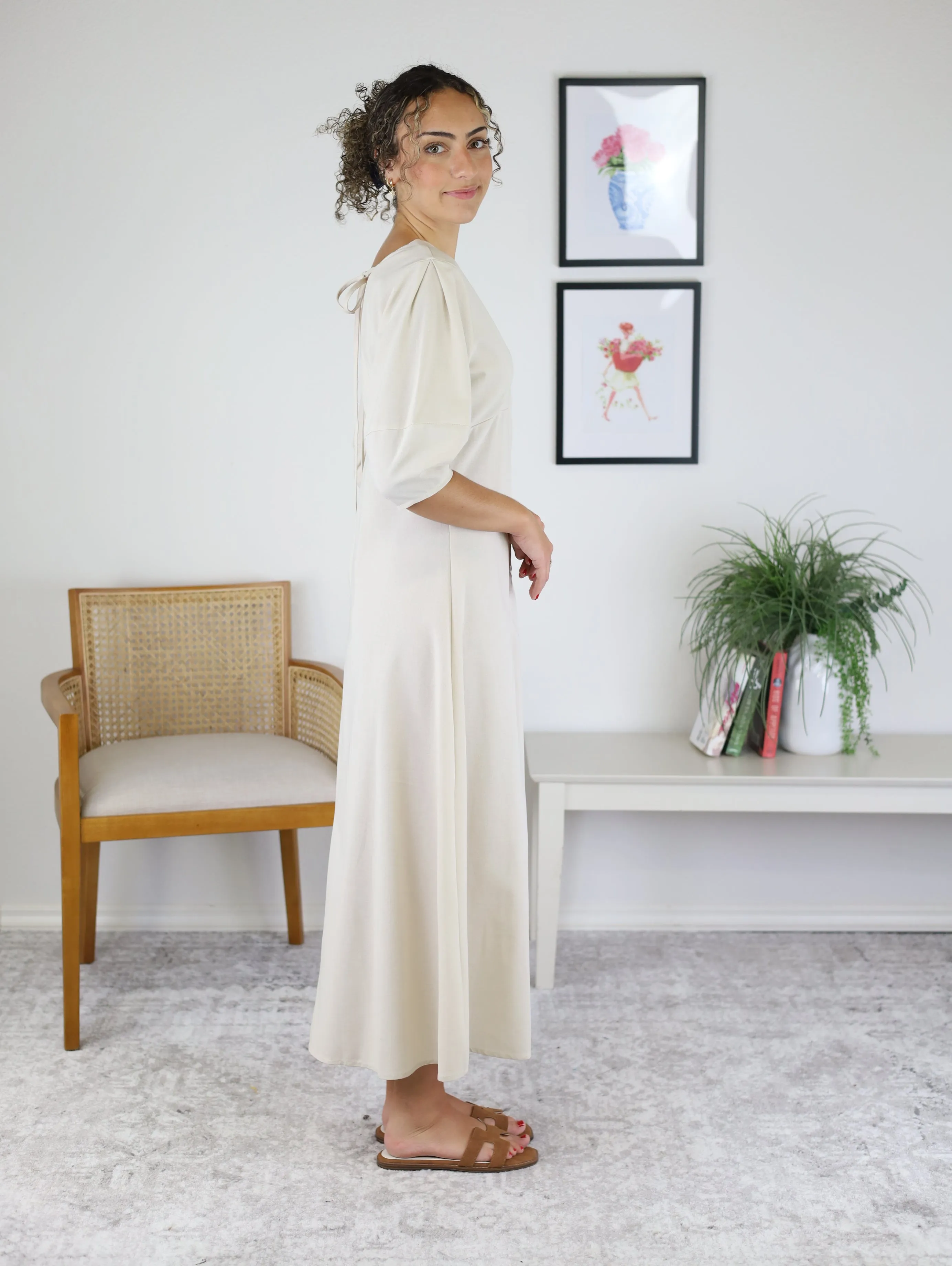 Leah Linen Midi Shirt Dress - Sale