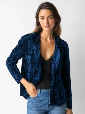 Lennon Velvet Jacket - Navy