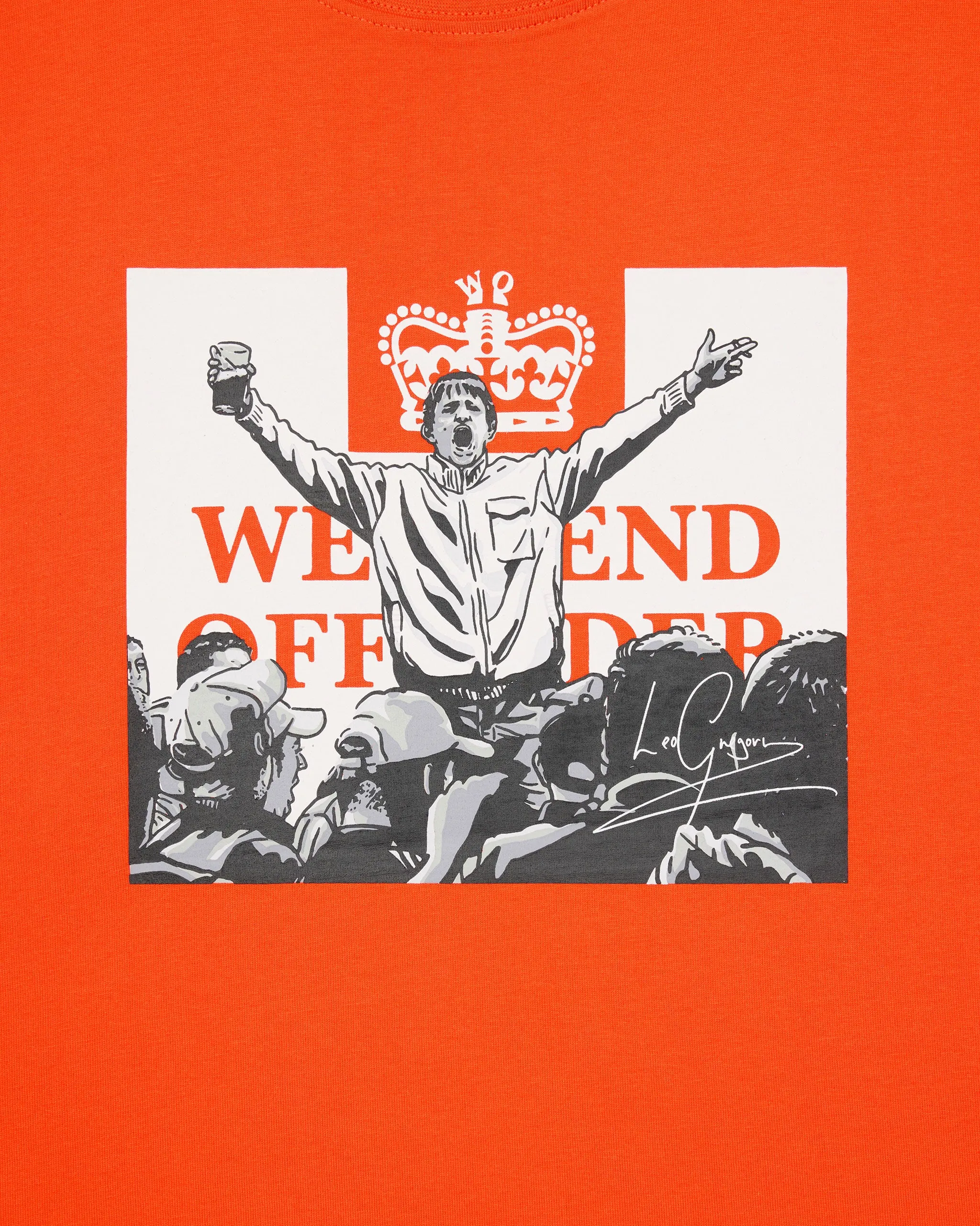 Leo Gregory Mono Graphic T-Shirt Pure Orange