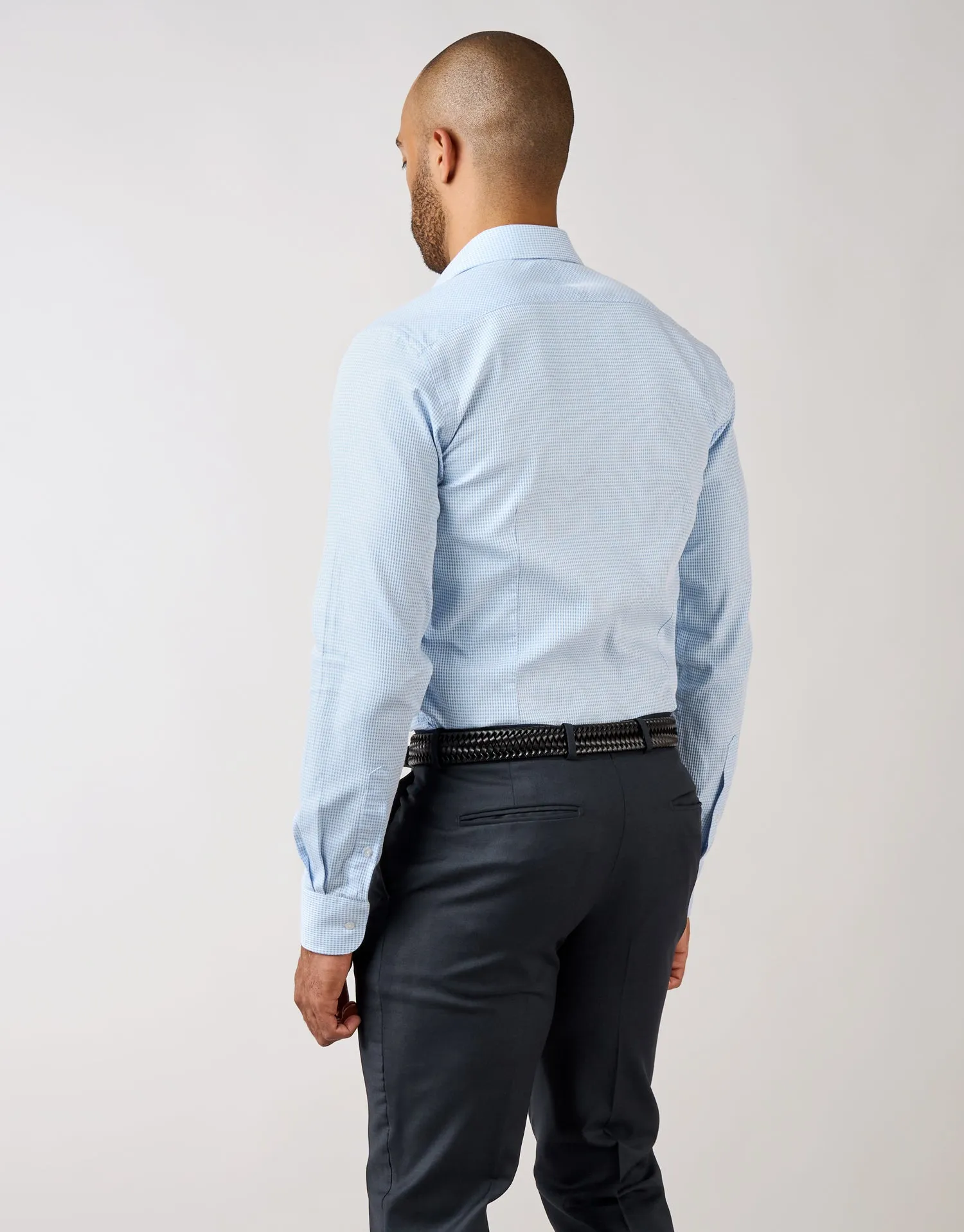 London Light Blue Microdesign Business Shirt