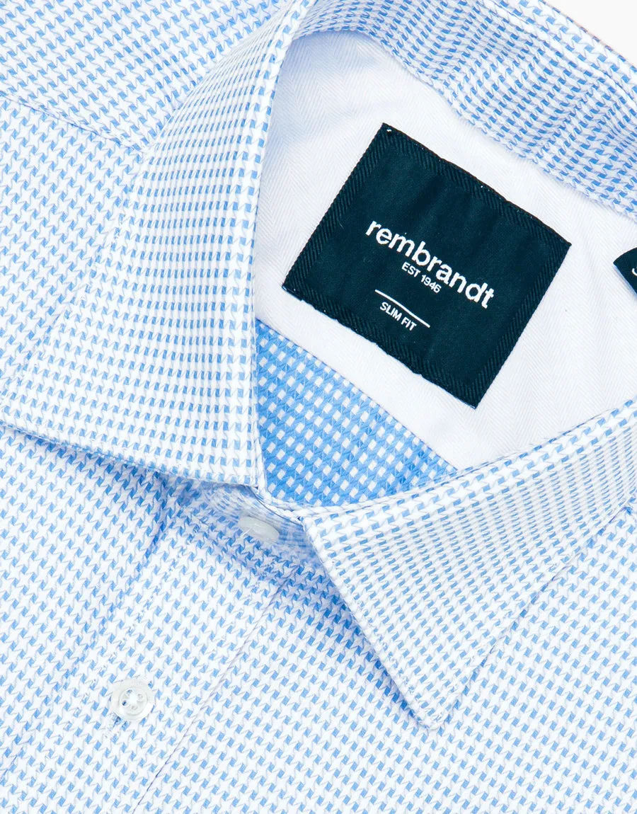 London Light Blue Microdesign Business Shirt