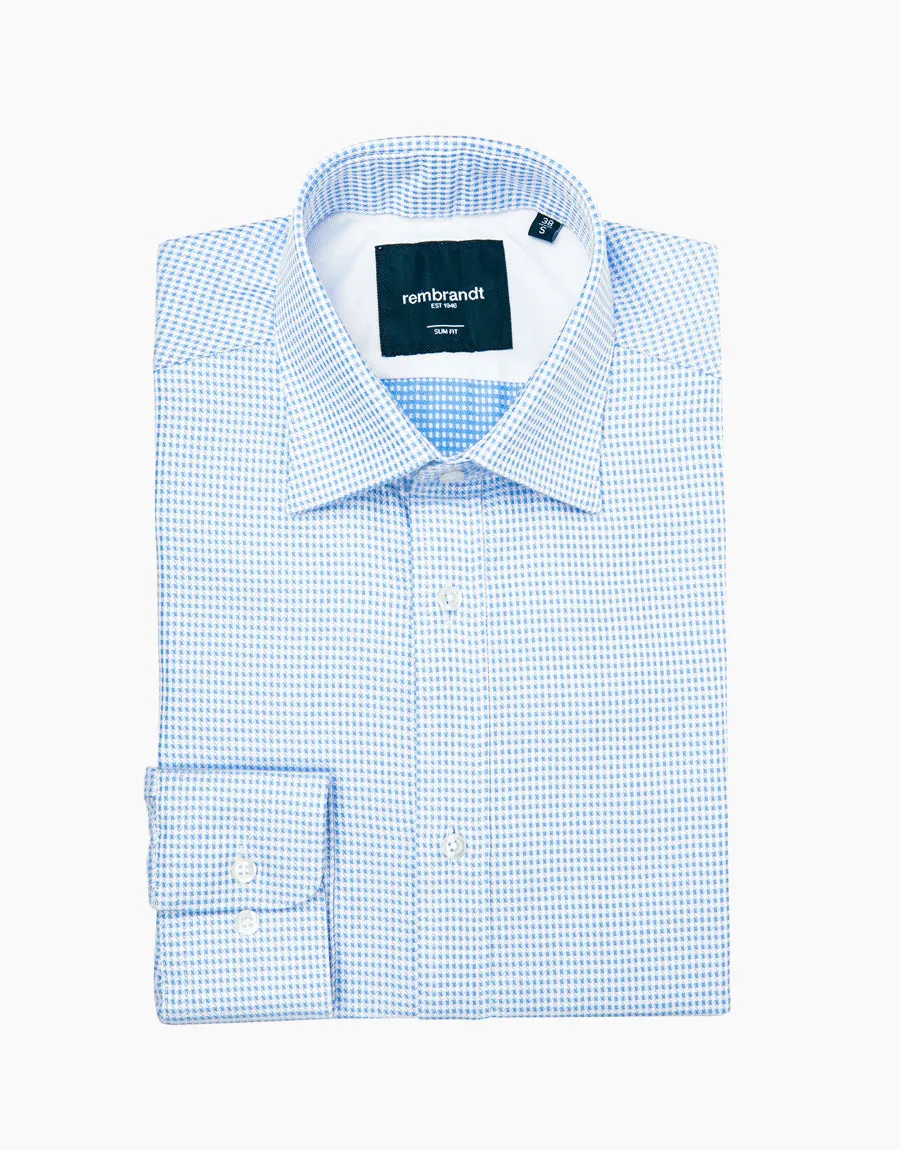 London Light Blue Microdesign Business Shirt