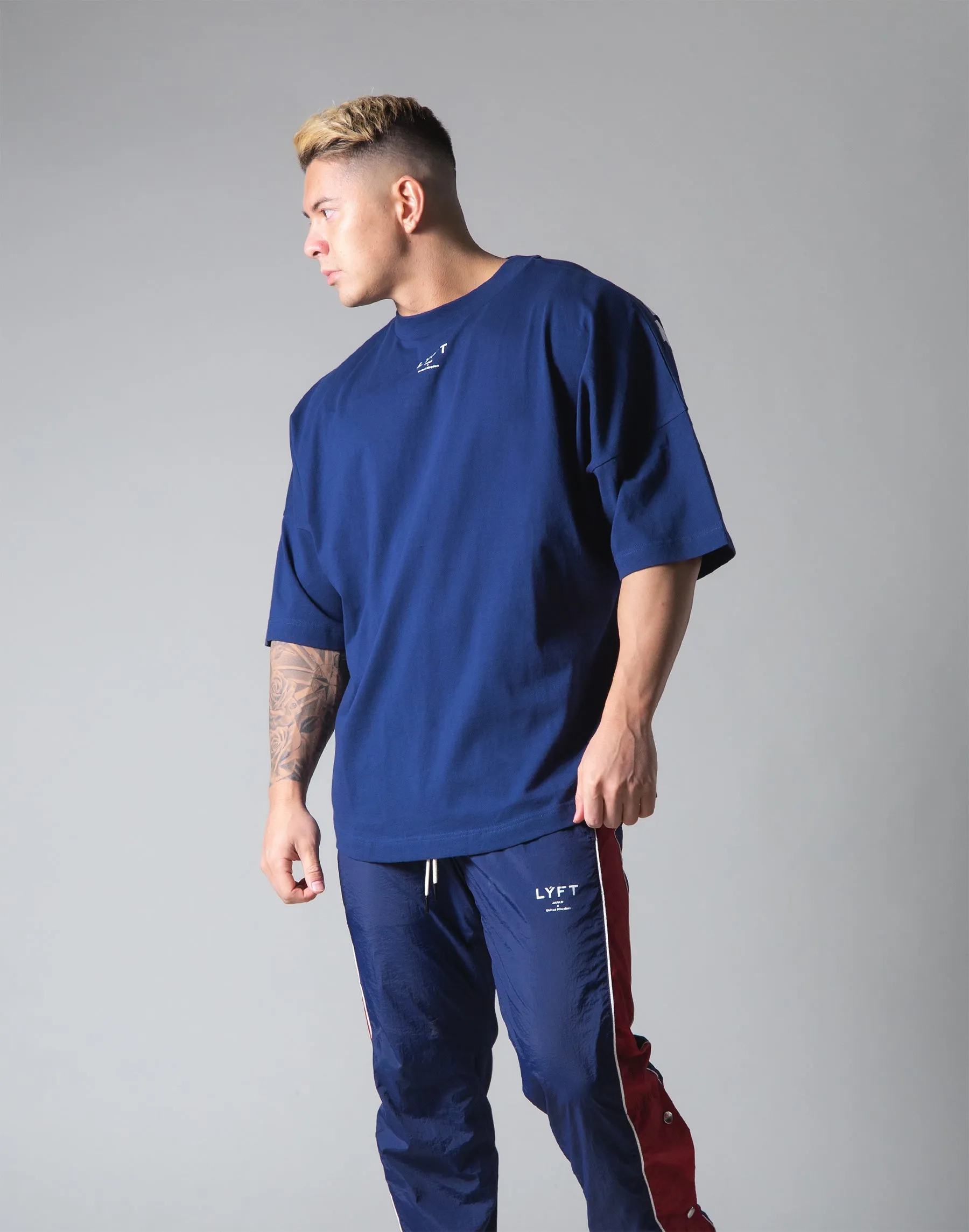 London Punk Big T-Shirt "Wide Shoulder" - Navy