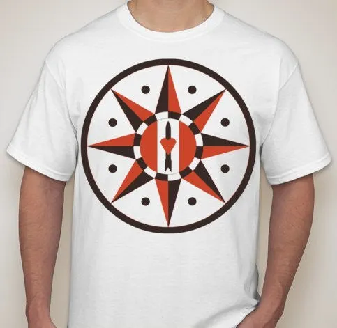 Love And Rockets Red Black Compass T-shirt | Blasted Rat