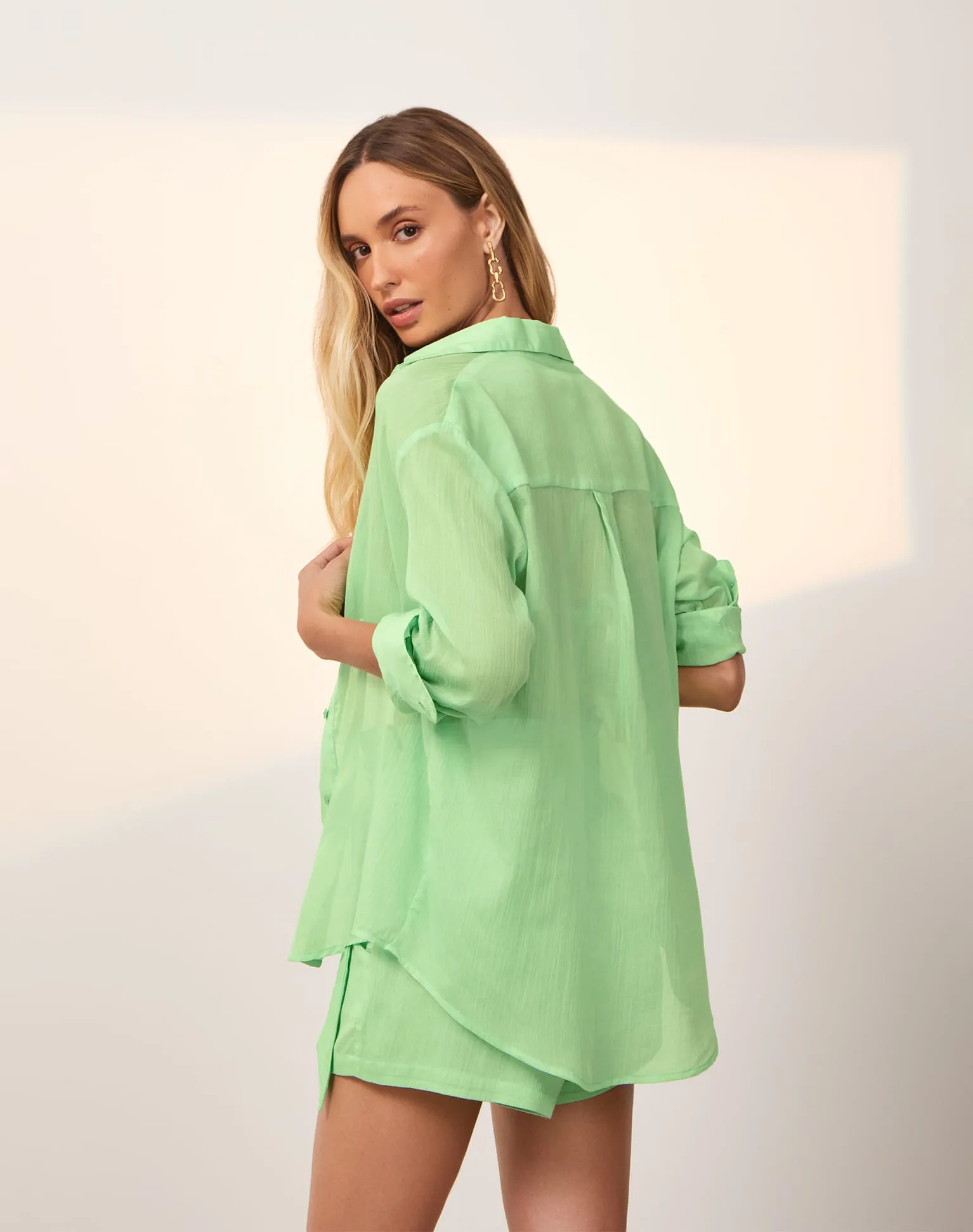 Lyra Long Sleeve Blouse - Seaside