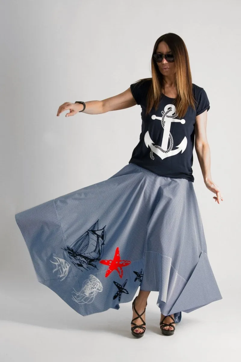 Marine Long Skirt JULIE