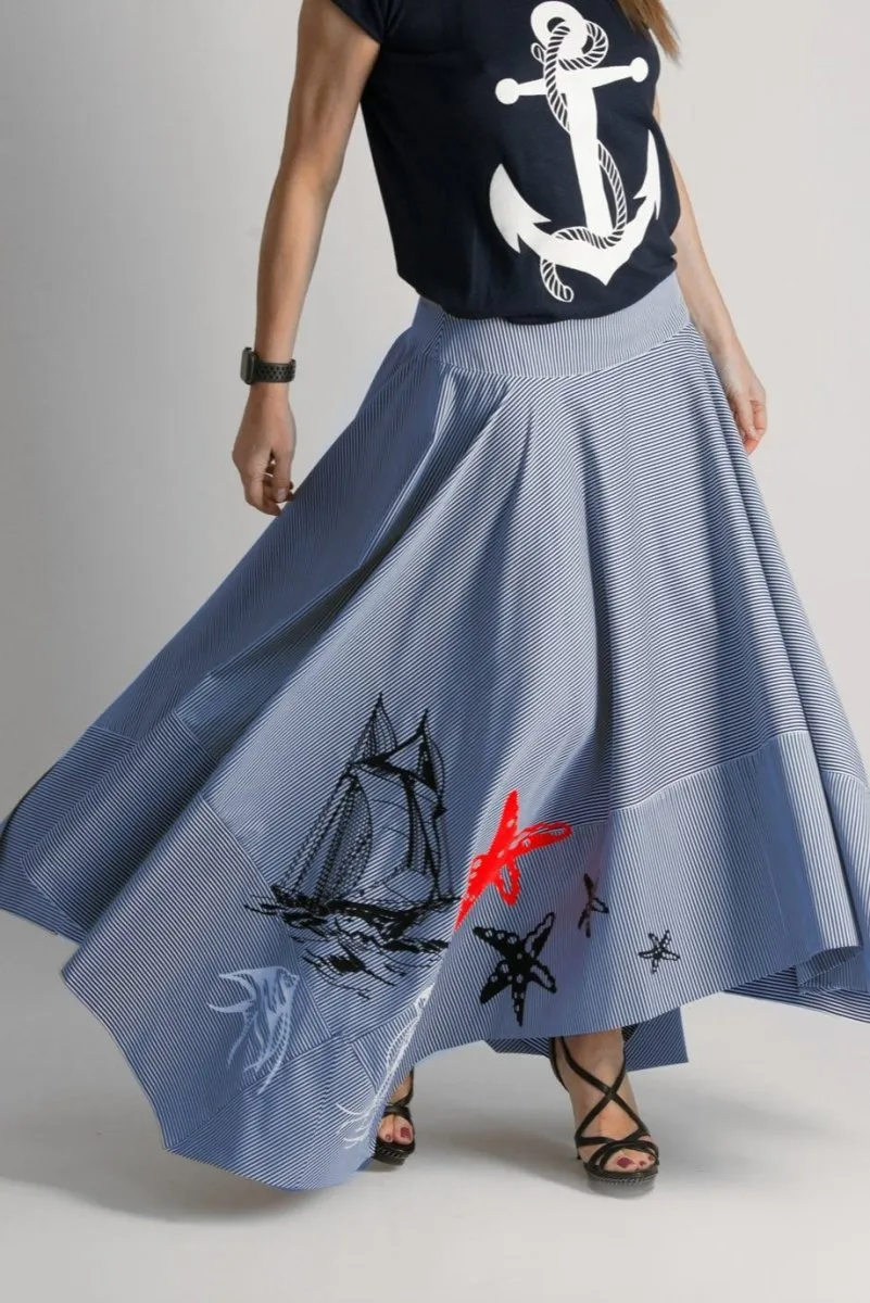 Marine Long Skirt JULIE