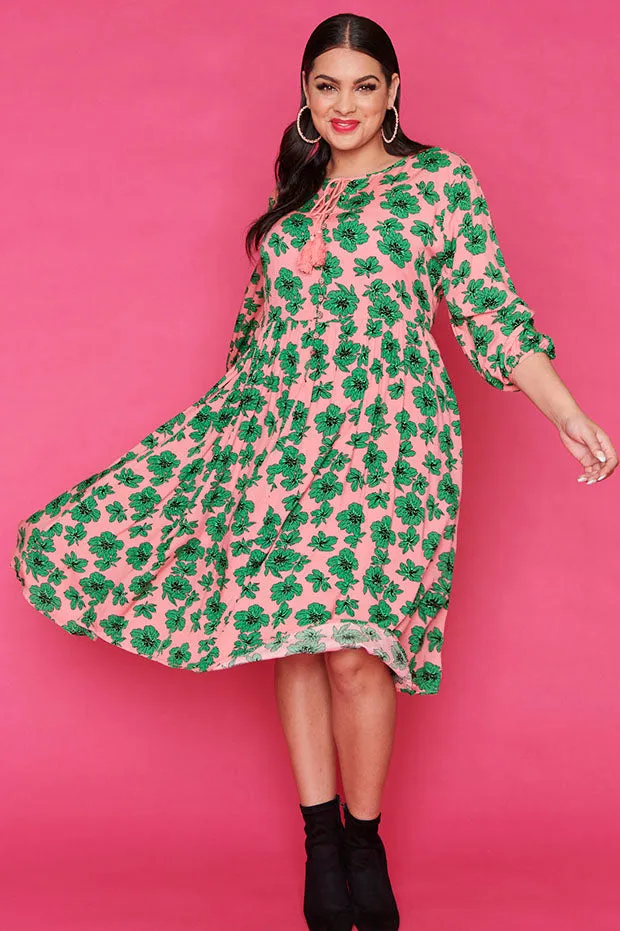 Maxima Pink Floral Dress