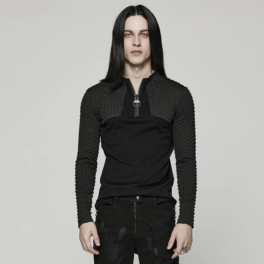 Men's Gothic Bubble Zipper Shirt