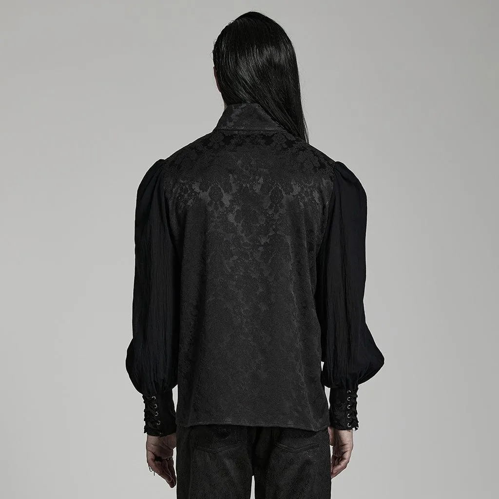 Men's Gothic Puff Sleeved Lace Shirt