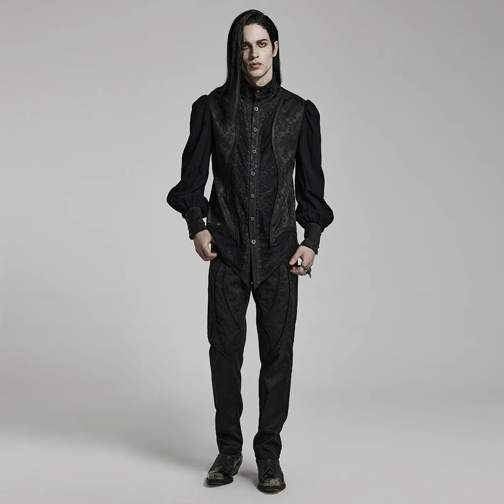 Men's Gothic Puff Sleeved Lace Shirt