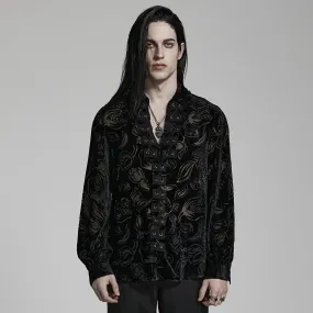 Men's Gothic Sheer Chomper Velvet Shirt