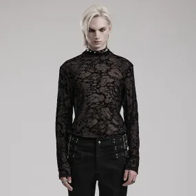 Men's Gothic Sheer Mesh Shirt