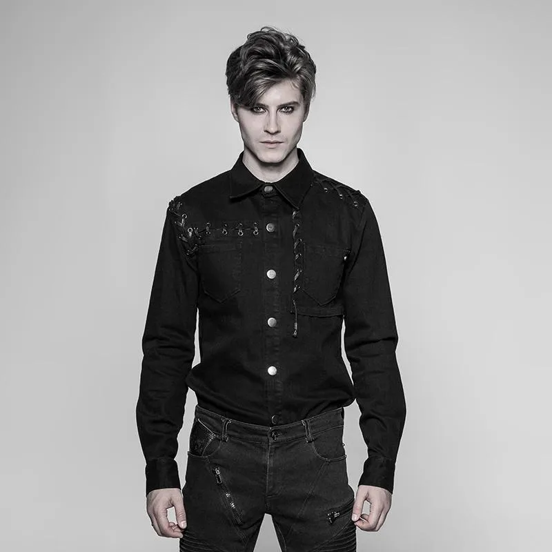 Men's Patch Pocket Steampunk Shirt