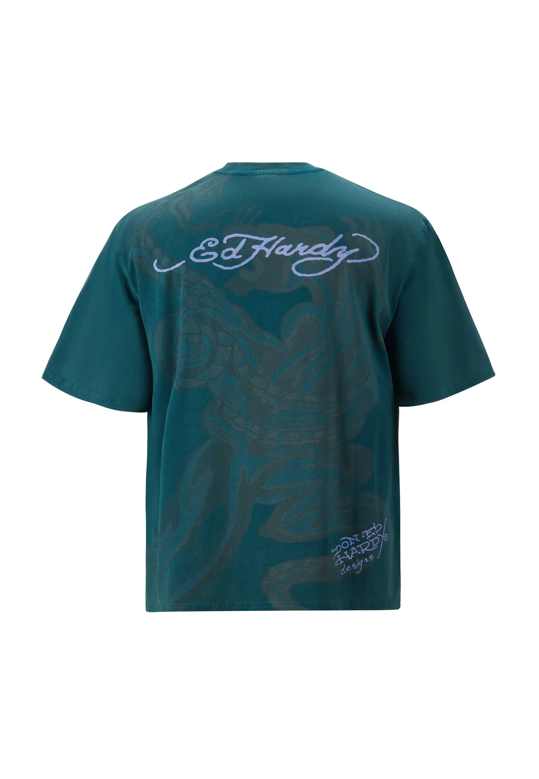 Mens Snake & Panther Battle Tshirt - Green