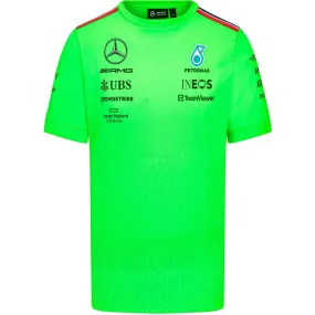 Mercedes AMG Petronas F1 2023 Men's Set Up Driver T-Shirt - Volt Green