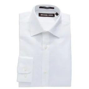 Michael Kors Boys White Cotton Dress Shirt