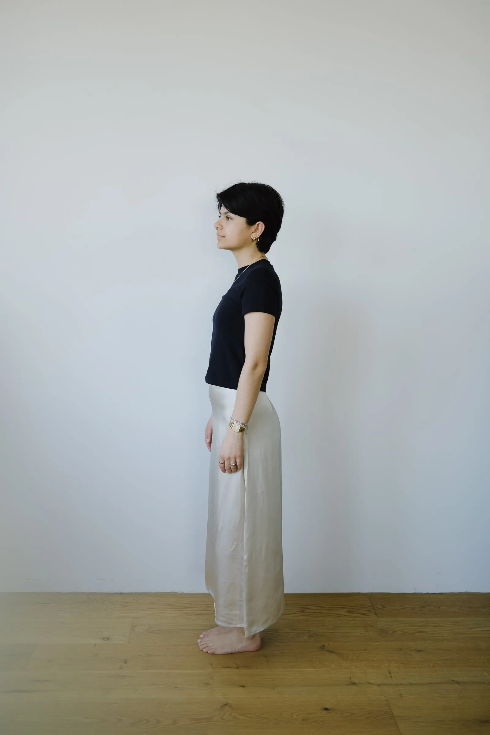 midi skirt - dira - ivory