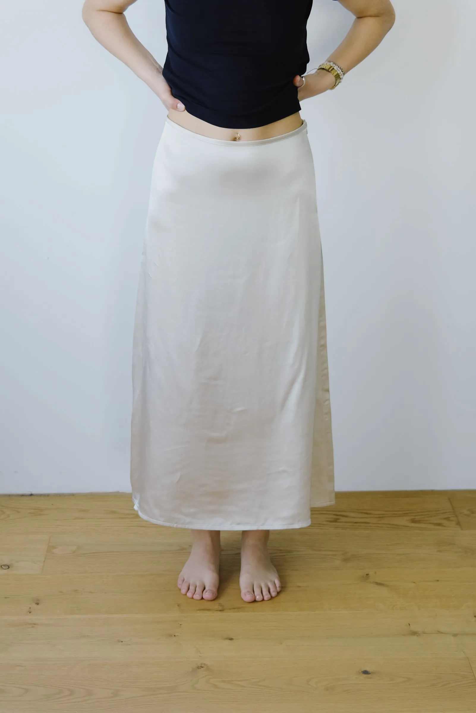 midi skirt - dira - ivory