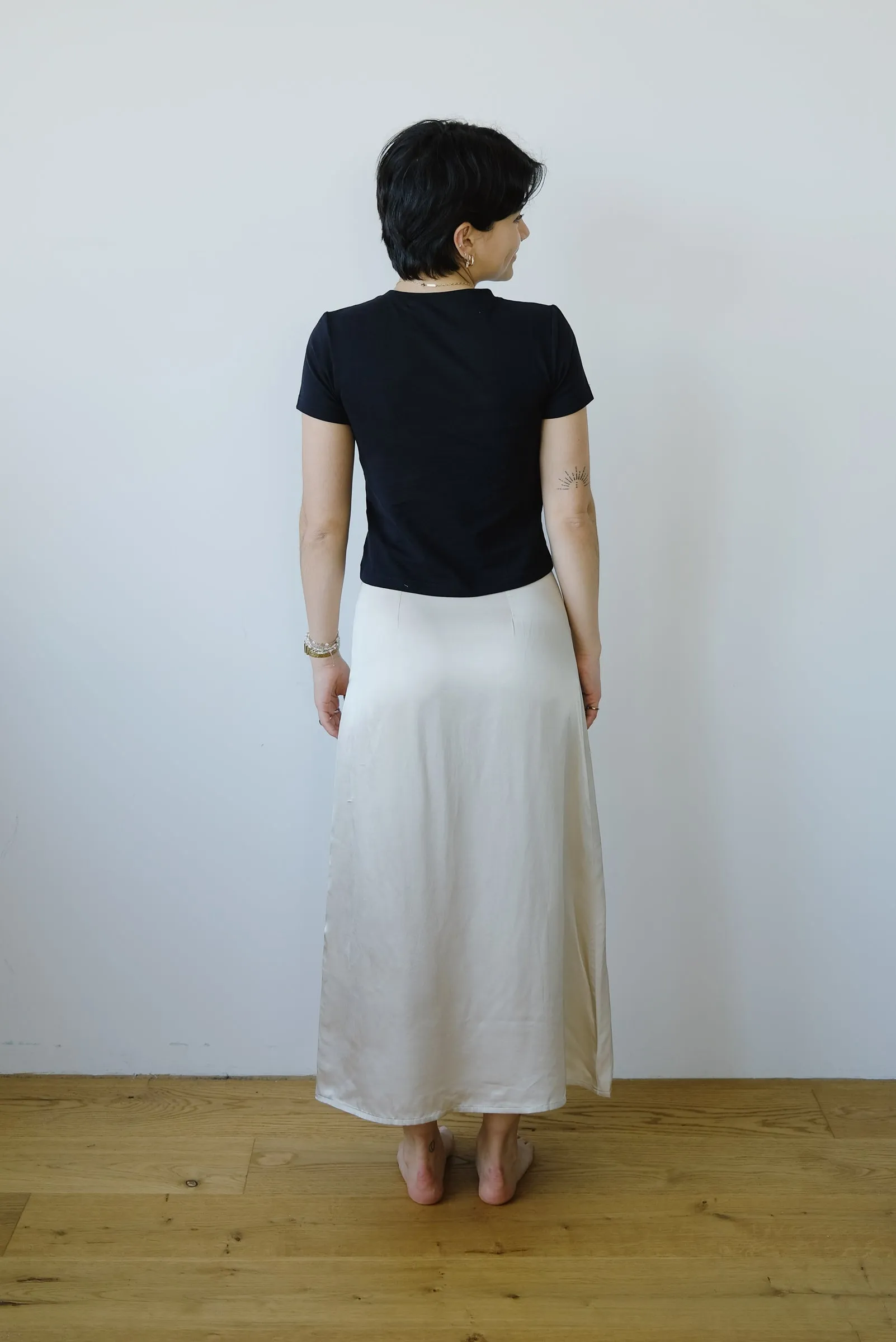 midi skirt - dira - ivory