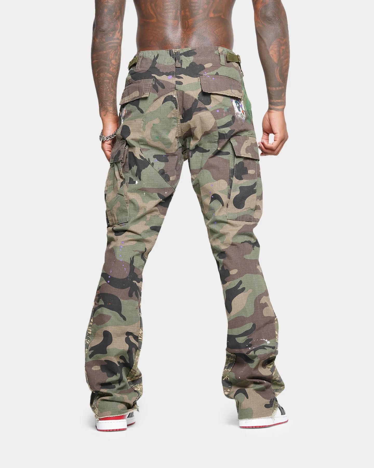 MNML Bootcut Contrast Cargo Pants Camo