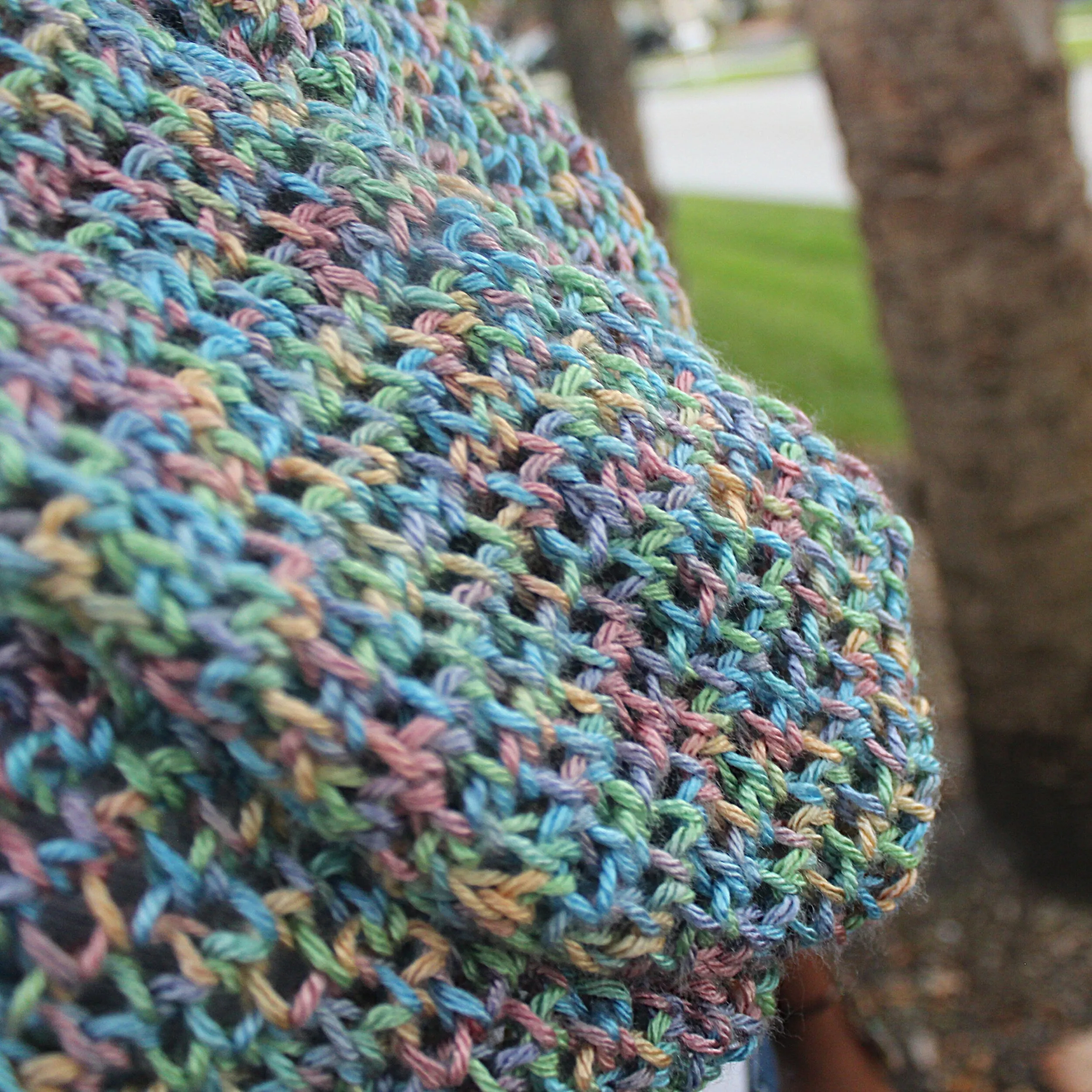 Mock Crochet Stitch Infinity Scarf Pattern