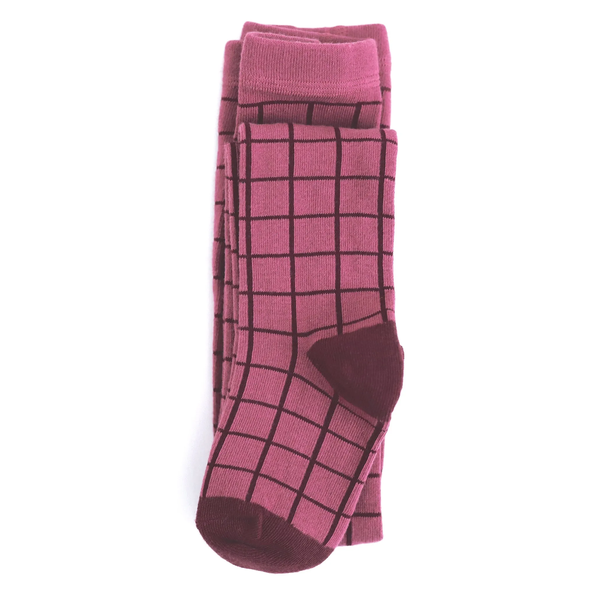 Mulberry Grid Knit Tights