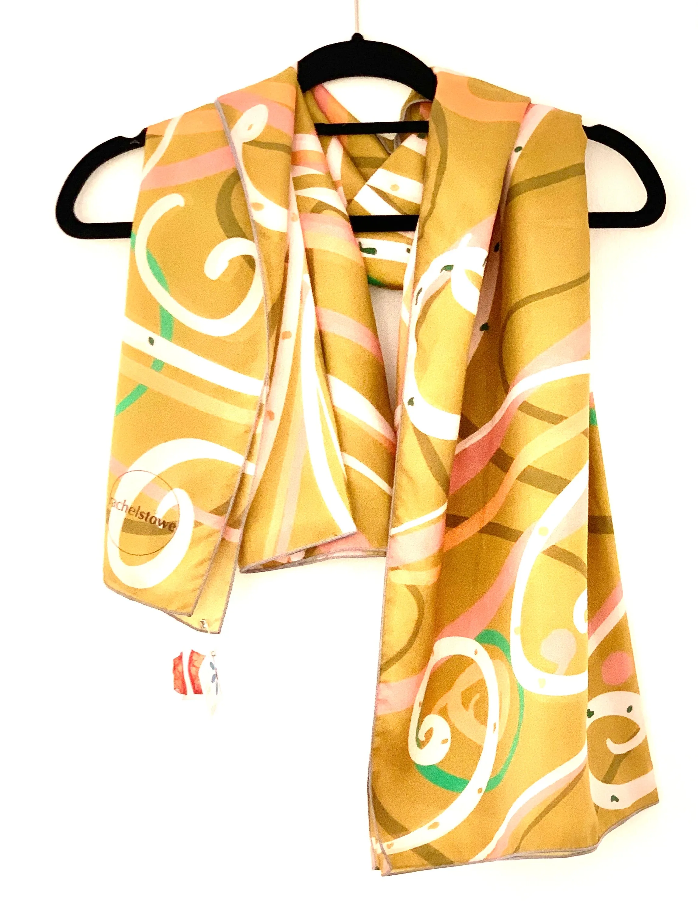 Mustard Movement designer silk scarf