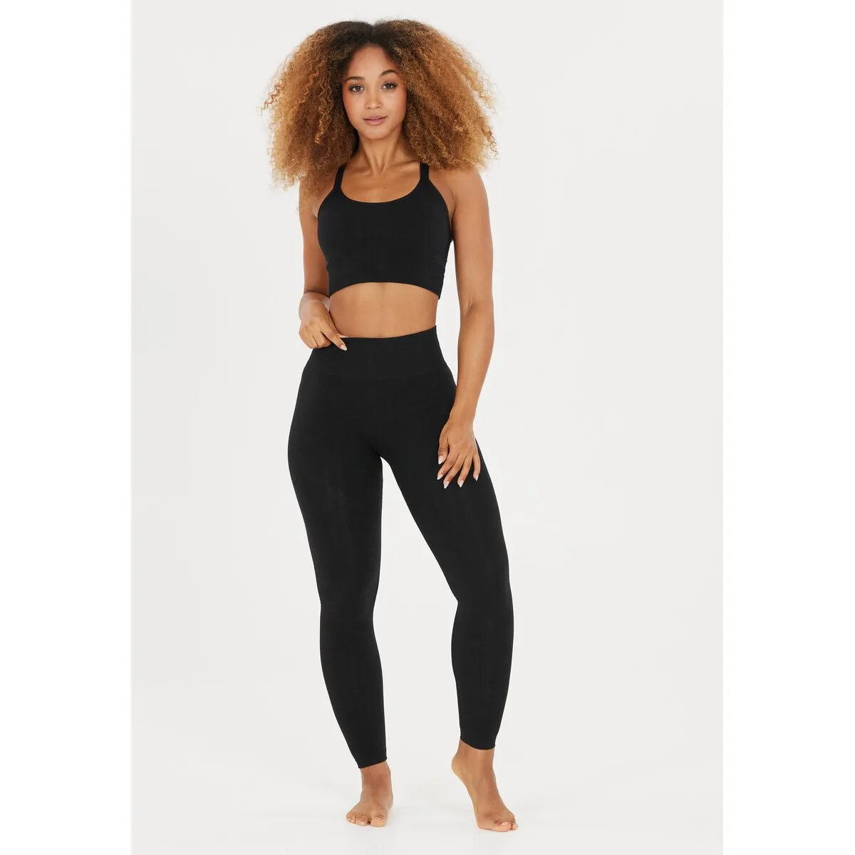 Nagar Womenswear Seamless  Leggings - Black