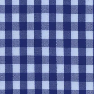 Navy Blue Bold Check Fabric Classic Custom Shirt 50bm50t